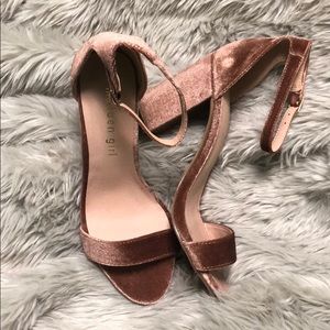 Madden Girl Velvet Pink Heels